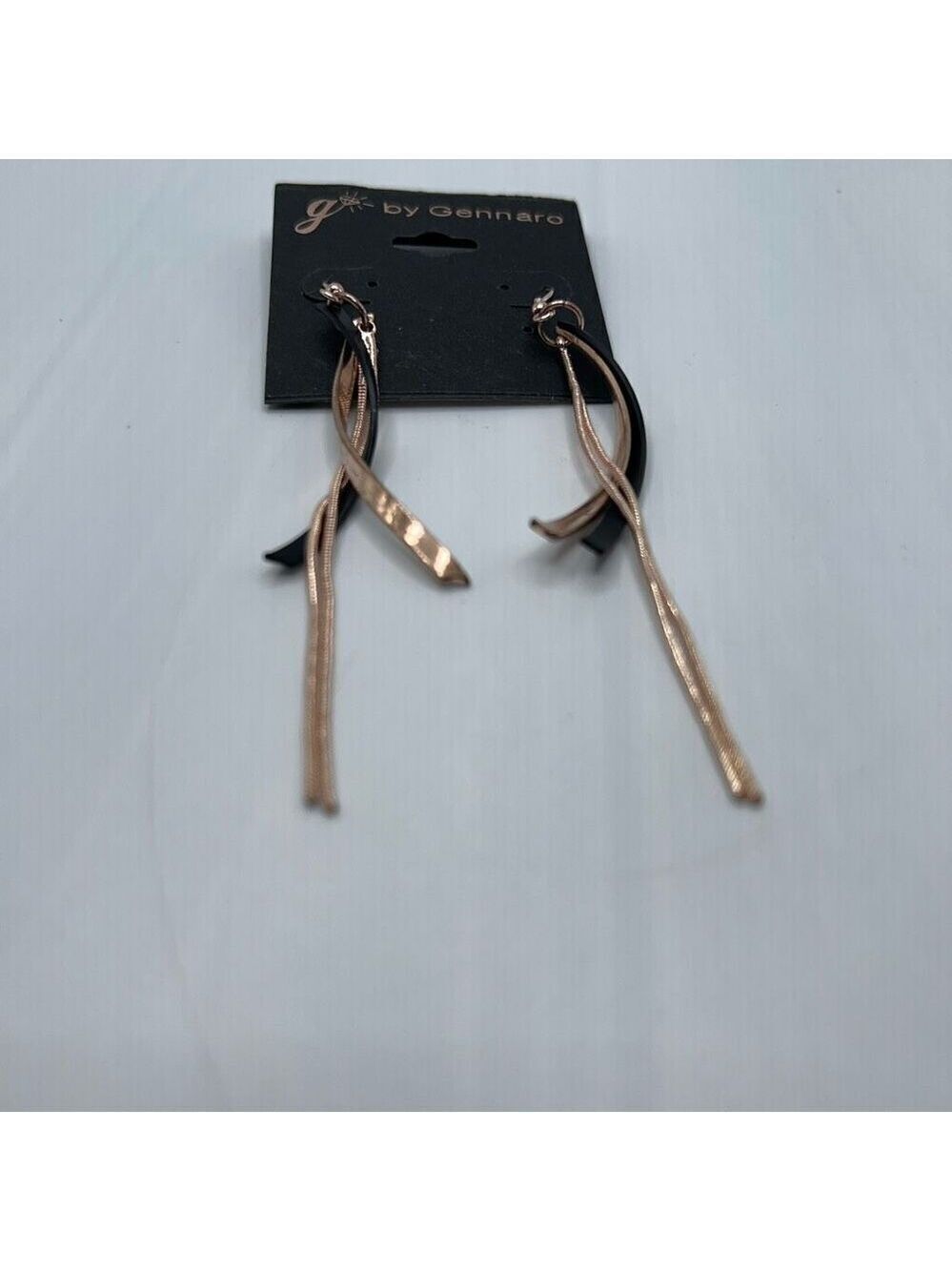 Gold Black Statement G by Gennaro Earrings